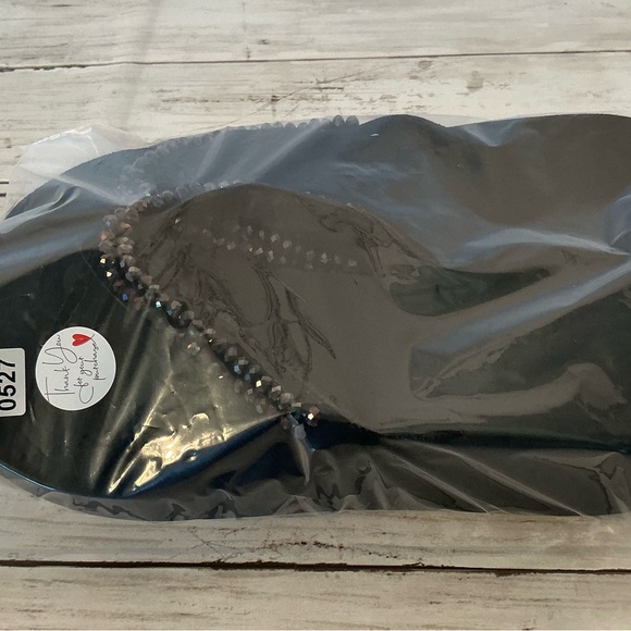 Yellow Box Black Crystal Sandals - Picture 5 of 5